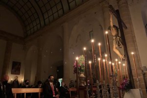 Montaje especial para el viacrucis general de las Hermandades.