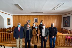 Carmen Crespo junto al equipo del Ayuntamiento de María.