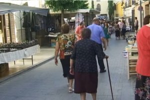 Foto de archivo del mercado semanal.