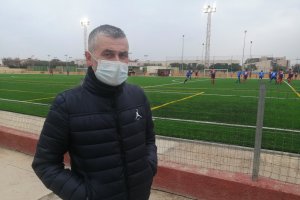 Rafael Rodríguez, Rafagol, en el campo de fútbol del Zapillo.