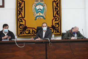 Alcalde de Carboneras, durante la sesión plenaria.