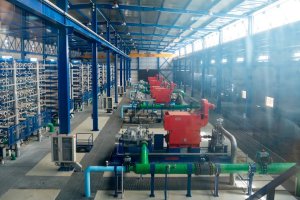 Fotografía del interior de la desaladora Mar de Alborán.