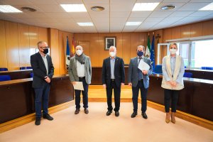 El acto de la firma del convenio de colaboración.