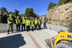 Matilde Díaz en su visita al municipio de Purchena.
