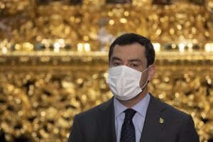 Moreno, el pasado martes en la Basílica de la Macarena de Sevilla.