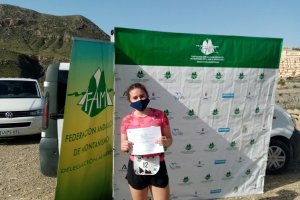 La joven corredora de montaña olulense, Irene Bravo.