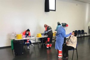 Cribado de covid-19 en la localidad almeriense de Oria.