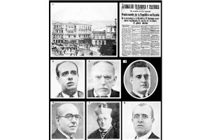 Miguel Granados, Nicolás Salmerón García, Rogelio Pérez, Benigno Ferrer, Bernardo Martínez y Juan Company.