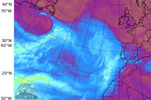 Evolución de la borrasca situada en el Golfo de Cádiz