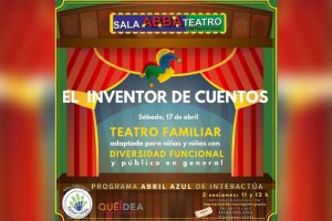 ABRIL AZUL de InterActúa acerca el teatro Infantil adaptado para niñas y niños con diversidad funcional.