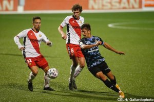 Cristian Olivera en el partido de Copa ante L\'Hospitalet.