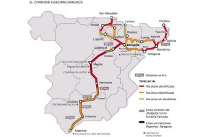 El Corredor Algeciras-Zaragoza está ya en fase de ejecución con 100 millones.
