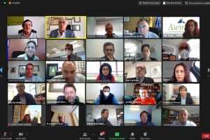 La junta directiva de Asempal en la reunión telemática con Extenda