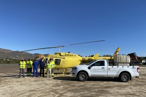 Vuelo en helicóptero en San Juan de los Terreros para detectar focos ocultos.