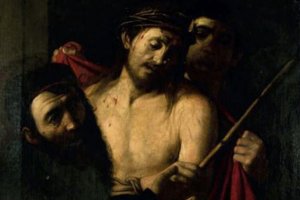 Detalle del Ecce Homo atribuido a Caravaggio.