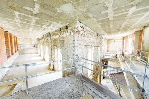 Interior de la Casa Consistorial aún en obras