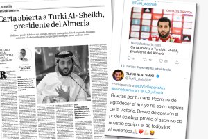 Carta escrita por el director de LA VOZ y el mensaje de agradecimiento de Turki.