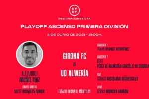 El equipo arbitral para el Girona-Almería.