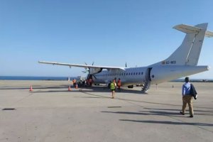 Avión que opera el vuelo entre Almería y Sevilla.