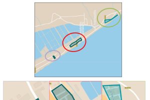 Plano del ámbito de actuación de los barrios periféricos del Levante