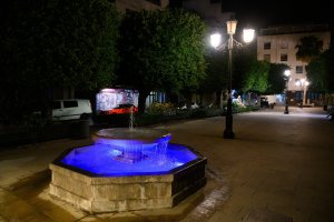 Las fuentes de la capital se vestirán de azul.