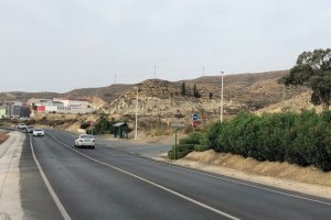 Tramo de la N-340 a su paso por Huércal de Almería.