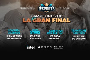 Cartel con los ganadores de los campeonatos.