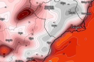 Uno de los modelos para estos días usado por la Aemet para prever el tiempo.