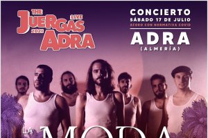 Cartel del próximo concierto de LA M.O.D.A en Adra.