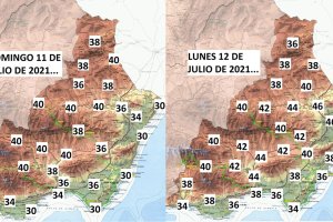 Mapas de temperaturas \'esperables\' durante las jornadas del domingo y lunes