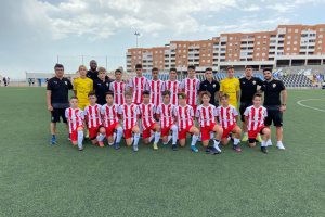 El Infantil B del Almería en su visita al campo del Poli Aguadulce.