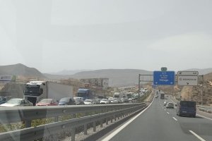 Atasco esta tarde en la A-7 en sentido Almería.