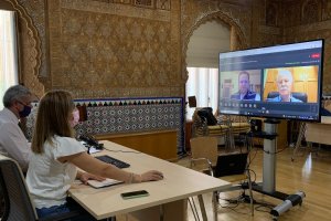 Un momento de la reunión celebrada este miércoles.