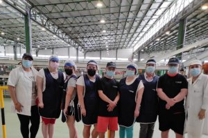 La asociación \'Asalsido\' durante las prácticas laborales en Agroponiente.