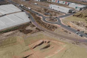 Foto de las obras en Níjar hace un año.