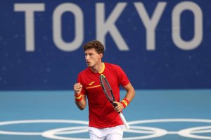 Carreño celebrando su triunfo.