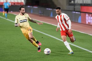 Lazo en el Almería-Espanyol.