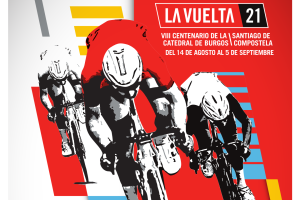 Cartel de la caravana de la Vuelta Ciclista.