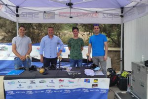 Los invitados de Cuadraspania, ayer en el \'stand\' de la SER.