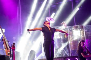 La cantante Vanesa Martín durante su concierto el pasado 14 de agosto.