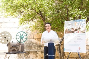 Manuel Guzmán durante la presentación