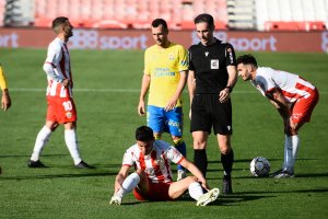 González Esteban en el partido contra Las Palmas la temporada pasada.