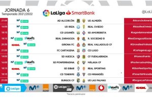 Jornada seis en Segunda División.
