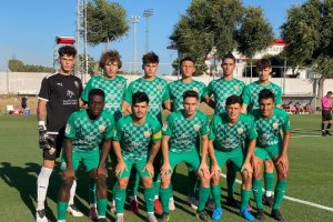Once inicial del juvenil A frente al Sevilla.
