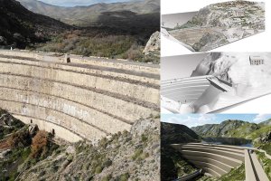 Recreación de la Presa de Isabel II, ubicada en Níjar.