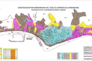 Zonificación del núcleo urbano de Carboneras.