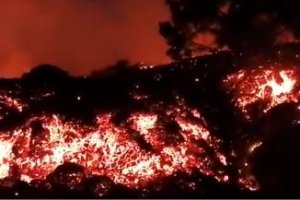 Captura de un vídeo de la erupción del volcán de Las Palmas.