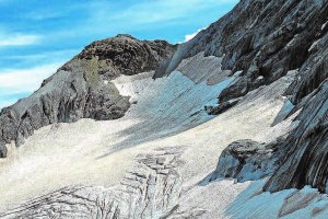 Glaciar inferior de Monte Perdido en una imagen de 2019. Foto: Ánchel Belmonte Riba.