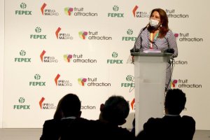 Carmen Crespo en el foro de Fruit Attraction.