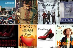 Montaje con los carteles de los ocho cortos que se proyectarán.